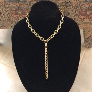 ⭐️ Chain link Y lightweight gold tone necklace
